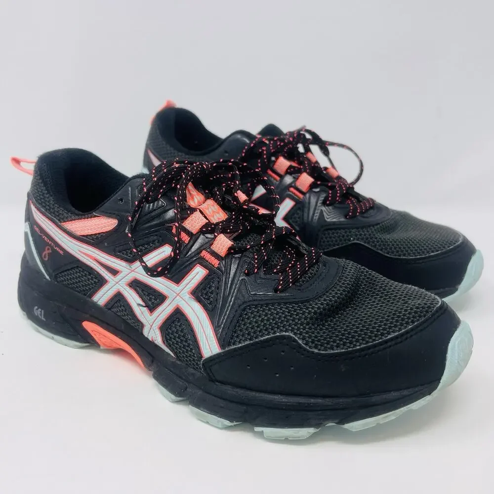 Asics Women’s Gel Venture 8 Black Running Shoes Sneakers - US Size 8.5